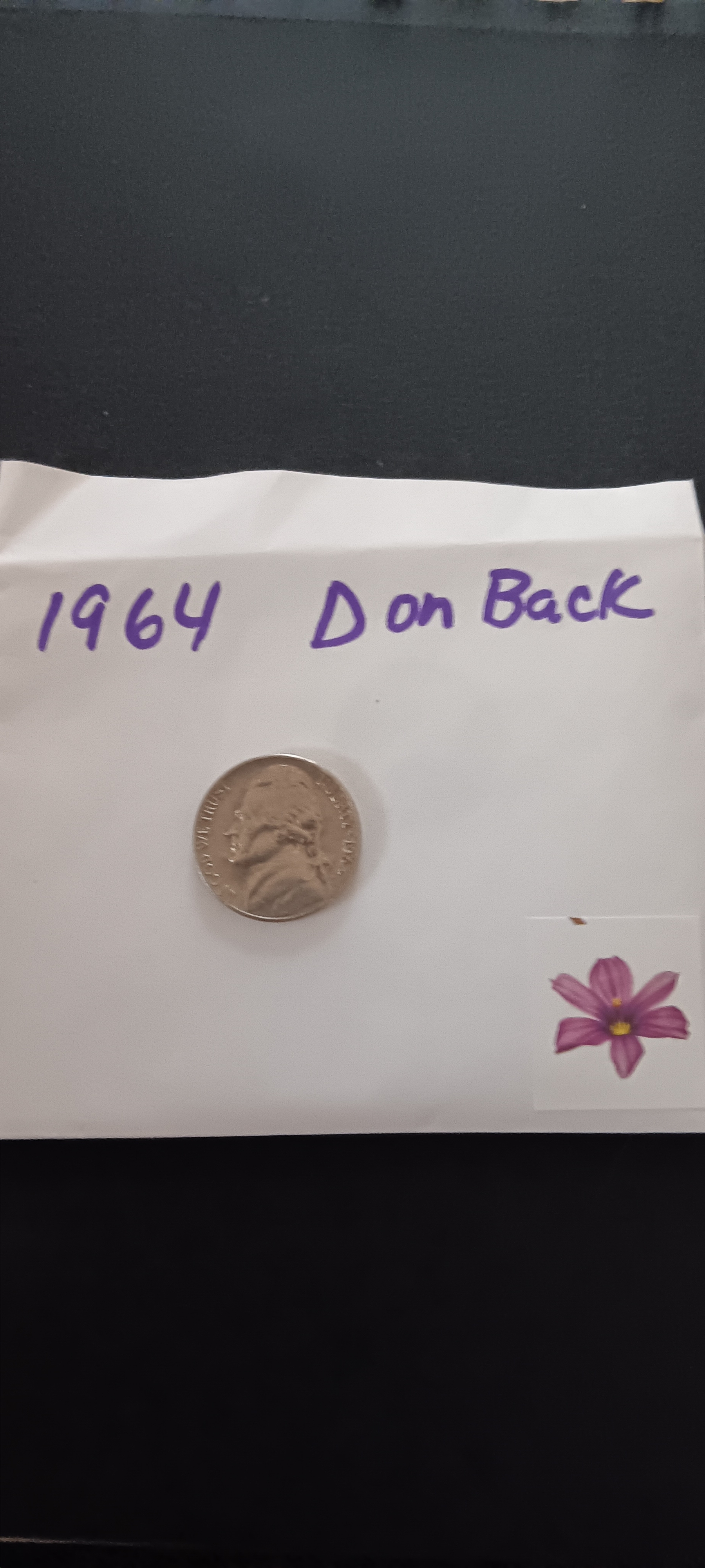 FREE: 1964( D on back) Jefferson Nickel ♡♡