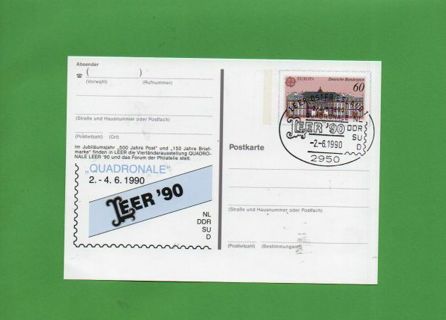  two stationary postcards Germany with special postmark