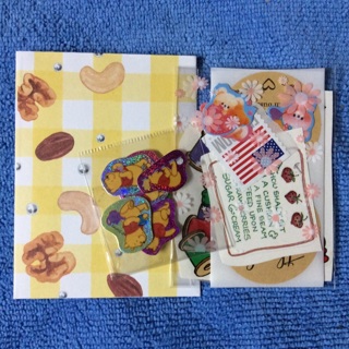 9 Disney Winnie the Pooh Small Glitter Stickers & 10 Items in Mini Envelope 
