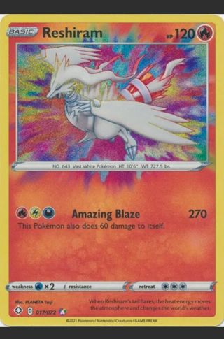 NM Ultra Rare Amazing Rare Reshiram Pokemon card TCG SWSH