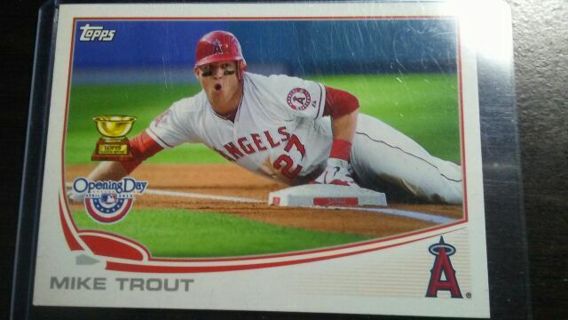2013 TOPPS OPENING DAY MIKE TROUT ANGELS BASEBALL CARD# 27