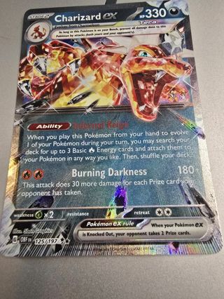 Pokemon Charizard EX 125/197 holo rare card