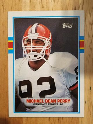 89 Topps Michael Dean Perry #148 (gum stain on back)