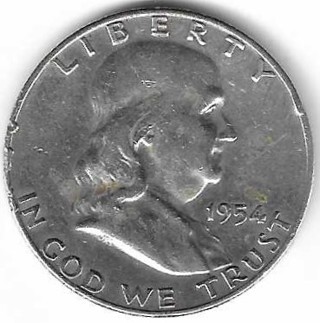 1954- D Franklin Half Dollar