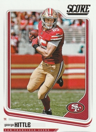 George Kittle 2018 Panini Score Football Card Base Set #284 San Francisco 49ers