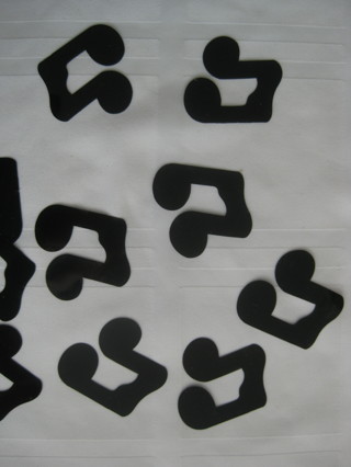 Black Mylar musical notes, 2" x 2", 12 pcs. New out of package. crafting