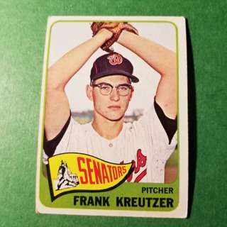 1965 TOPPS BASEBALL CARD # 371 - FRANK KREUTZER - SENATORS