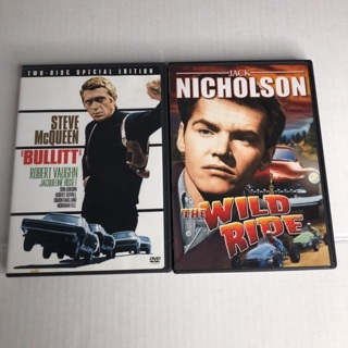 Lot of 2 DVD movies “Bullitt” & “The Wild Ride" Car Movie 