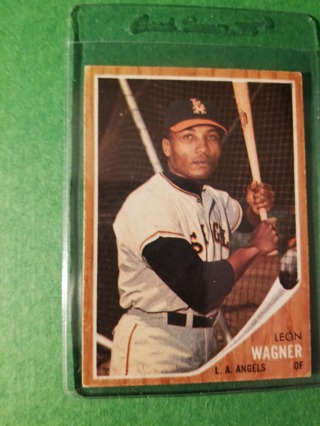 1962 - TOPPS EXMT - NRMT BASEBALL - CARD NO. 491 - LEON WAGNER - ANGELS