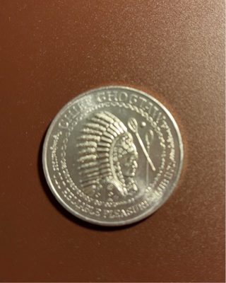 Vintage Uncirculated 1975 Chief Choctaw Indian Token Coin