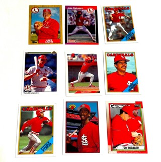 Ozzie Smith,John Tudor,Todd Worrell,Greg Jefferies,Tom Herr-18 Card Lot-Cardinals