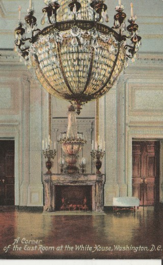 Vintage Used Postcard: d: Corner of East Room of White House, Washington DC