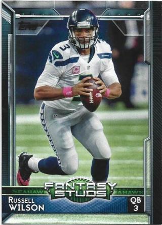 2015 TOPPS RUSSELL WILSON FANTASY STUDS CARD