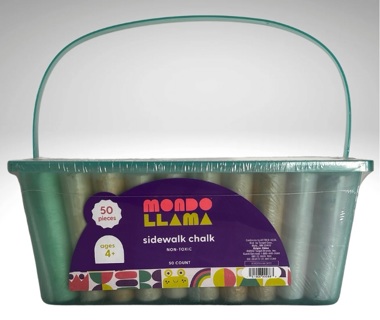 Mondo Llama Sidewalk Chalk - 50 Count With Carrying Case - New sealed package