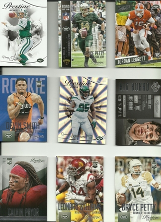 Fun Pack Football Cards: 9 Pack New York Jets Football Cards 2023 and Older