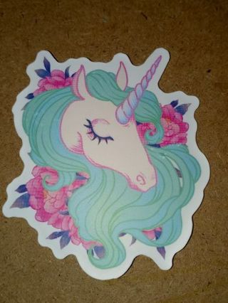 Unicorn new beautiful vinyl lap top sticker no refunds regular mail very nice