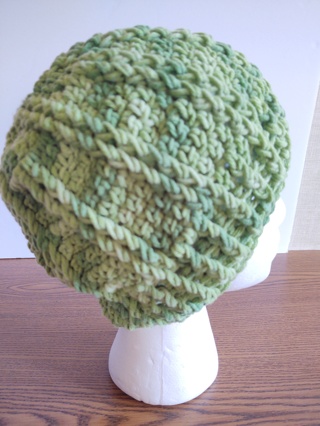 Hand Crocheted Ribbed Hat 