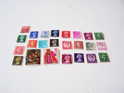 Great Britain Postage Stamps Used/Cancelled Set of 24