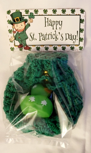 Crochet Pull String Gift Bag*ST PATRICKS DAY*or SOAP BAG FOR SHOWER OR BATH**LQQK**