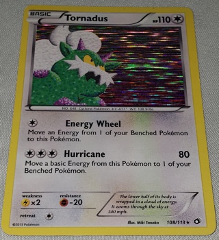 ⚡ Pokemon Card Tornadus 108/113 Holo Rare⚡110 HP Legendary Treasures