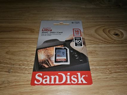 SANDISK SDHC 16GB SD CARD