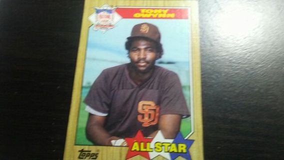 1987 TOPPS NATIONAL LEAGUE ALL STAR TONY GWYNN SAN DIEGO PADRES BASEBALL CARD# 599