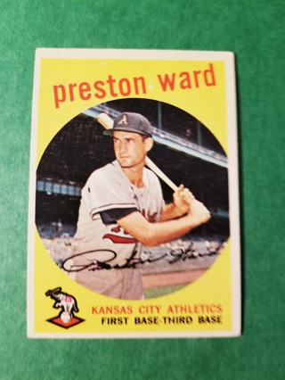 1959 - TOPPS EXMT - NRMT BASEBALL - CARD NO. 176 - PRESTON WARD - A'S