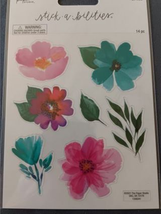 Sheet of Beautiful Flower Stickers