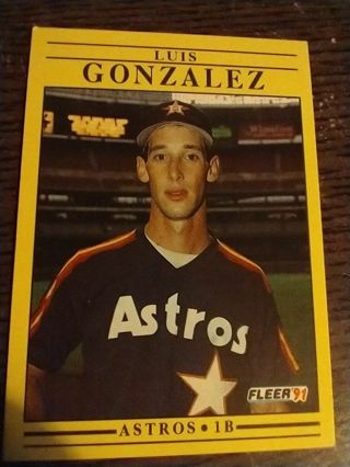 Luis Gonzalez Rookie Card Fleer 91