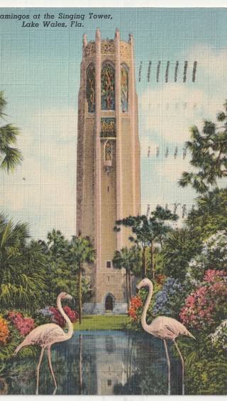 Vintage Used Postcard: (k): 1940 Singing Tower, Lake Wales, FL