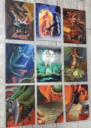 9 Red Sonja Assorted Cards