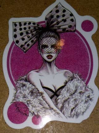 Pretty one vinyl sticker no refunds regular mail only Very nice quality!