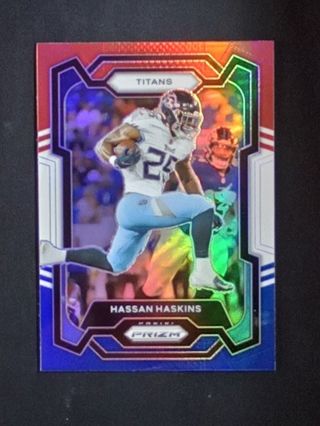 Tennessee Titans Hassan Haskins Red White and Blue Prizm Football Card