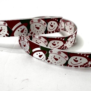 Snowman Satin 5/8” Wide Ribbon 