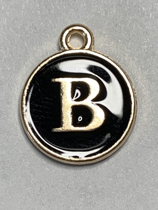 BLACK AND GOLD INITIAL LETTERS~#B1~FREE SHIPPING!