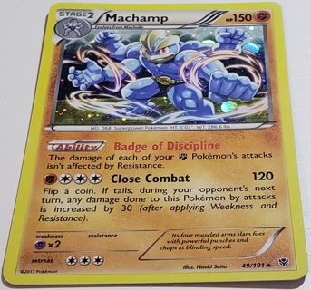 ⚡ Pokemon Card Machamp 49/101 Holo ⚡ 150 HP Black & White Plasma Blast