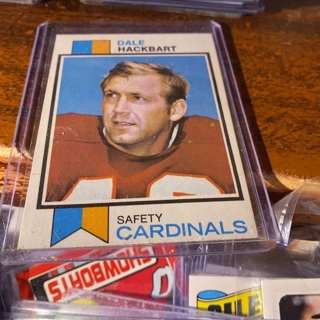 1973 topps Dale hackbart football card 