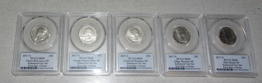 PCGS SP69 2017-S Enhanced Quarter Coin set FDI 