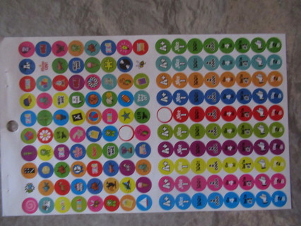 Fun sheet of  Colorful Reward type stickers