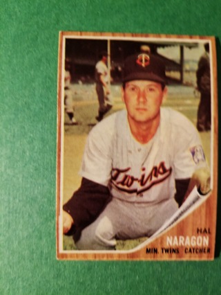 1962 - TOPPS EXMT - NRMT BASEBALL - CARD NO. 164 - HAL NARAGON - TWINS