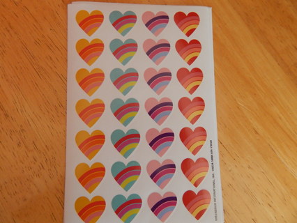 Fun new stickers.  SUPER Colorful RAINBOW HEARTS stickers ~~ So cute!!