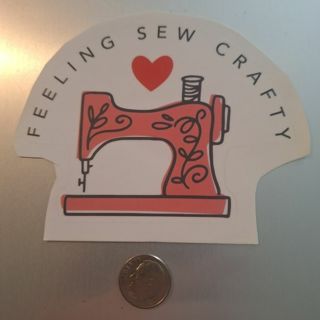 FEELING SEW CRAFTY LARGE STICKER