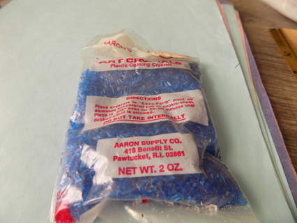 Vintage large pack royal blue art cooking crystals for crafts to melt