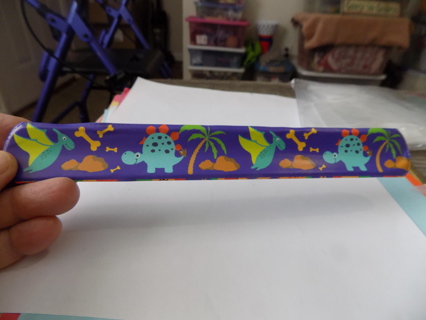 Purple dinosaur slap bracelet