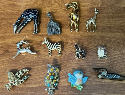 Animal & Butterfly Brooch/Pin (PICK 1)