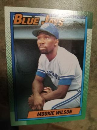 1990 TOPPS MOOKIE WILSON TORONTO BLUE JAYS BASEBALL CARD# 182