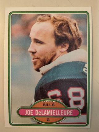 1980 joe delamielleure football card