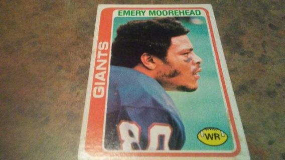 1978 TOPPS EMERY MOOREHEAD NEW YORK GIANTS FOOTBALL CARD# 228