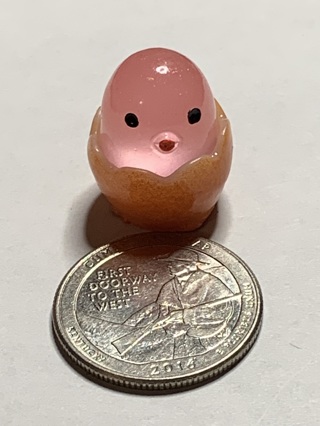 EGG SHELL CHICK~#10~LIGHT PINK~1 CHICK ONLY~GLOW IN THE DARK~FREE SHIPPING!