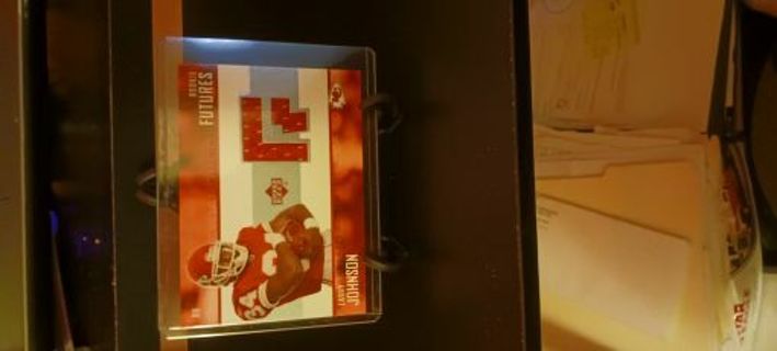 2005 Larry Johnson Game-used Jersey Card